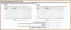 Checkbook Balance Form