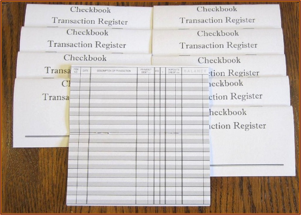 Checkbook Register Form