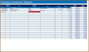 Checkbook Register Formula For Excel