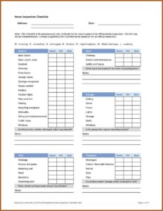 Chimney Inspection Checklist Form