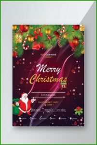 Christmas Party Flyer Template Free Download