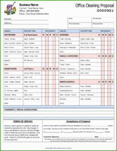 Cleaning Quote Template Word