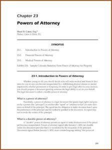 Colorado Statutory Power Of Attorney Form