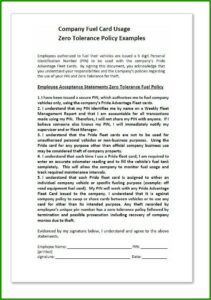 Company Credit Card Use Policy Template