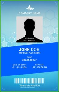 Company Id Tag Template