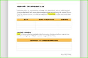 Construction Bid Template Free Microsoft Office