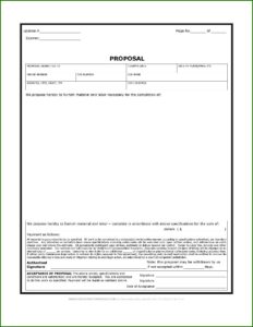 Contract Bid Document Template