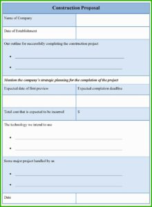 Contract Bid Proposal Template