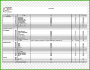 Contract Bid Template