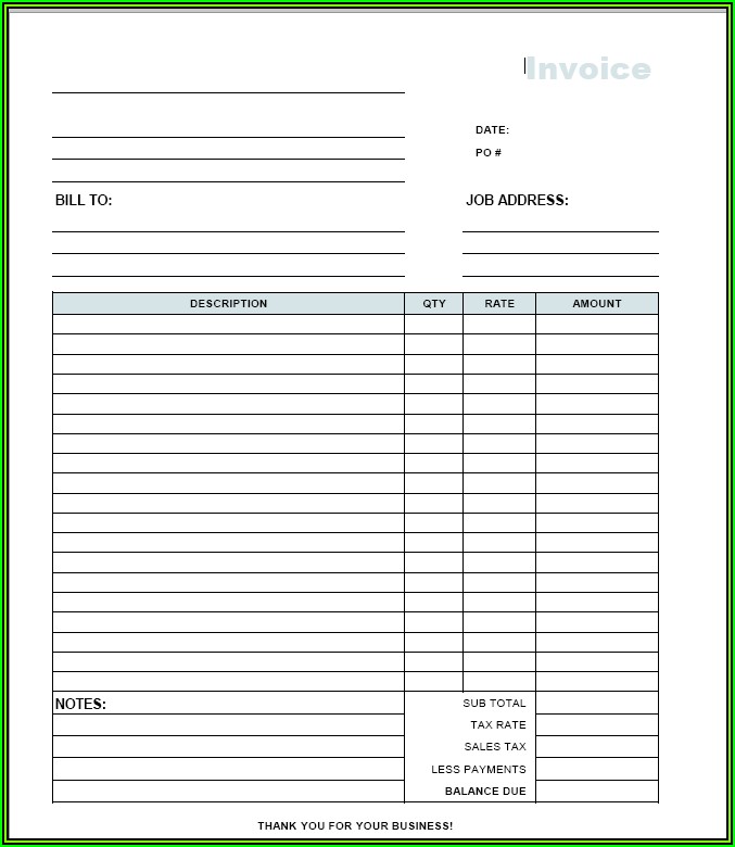 Contract Employee Invoice Format