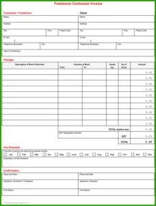 Contract Labor Invoice Template