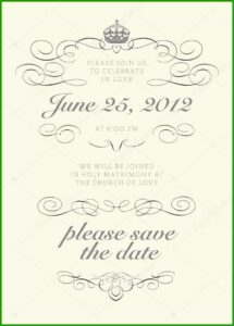 Crown Wedding Invitation Template