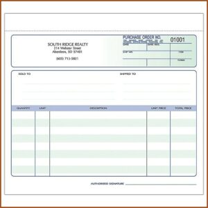 Custom Business Order Forms