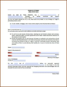 Durable Power Of Attorney For Finances Form Michigan