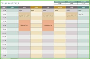 Excel Template For Scheduling