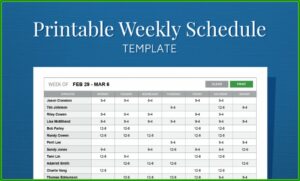 Excel Templates For Scheduling Employees