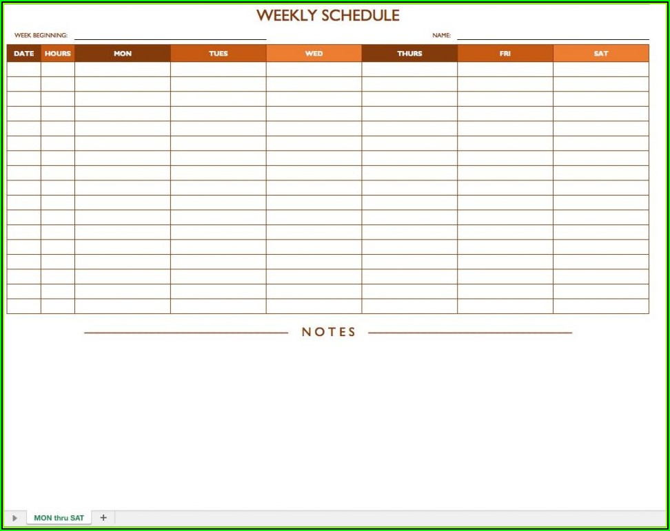 Excel Templates For Scheduling