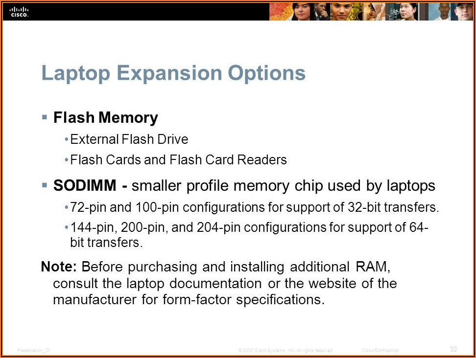 Expansion Memory For A Laptop Form Factor