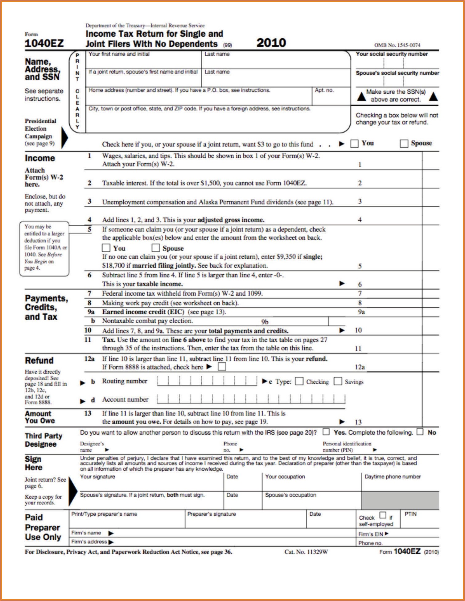 Ez Tax Forms For 2015