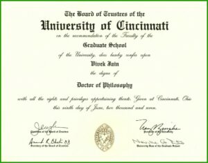 Fake Degree Certificate Template