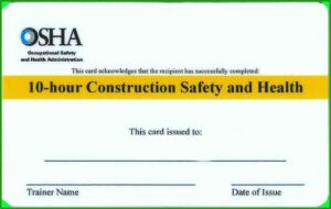 Fake Osha 30 Card Template