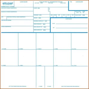 Fbi Fingerprint Card Form Fd 258 3 Pack
