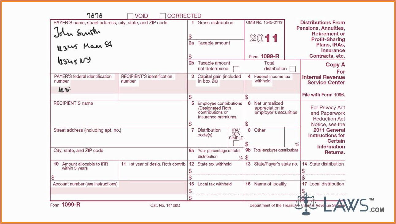 Fillable Form 1099 R
