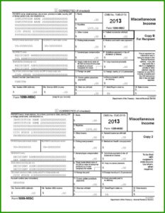 Form 1099 Template 2018
