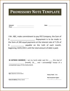 Form Of Promissory Note Michigan