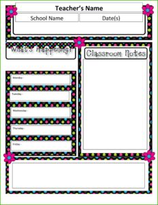 Free Blank Newsletter Templates For Teachers