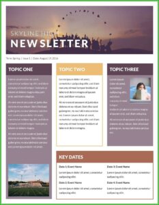 Free Church Newsletter Templates Microsoft Word