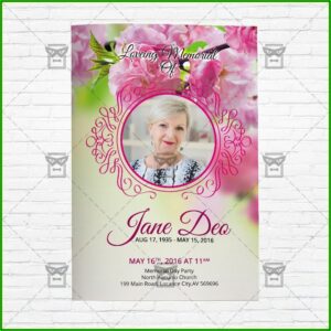 Free Funeral Program Brochure Psd Template