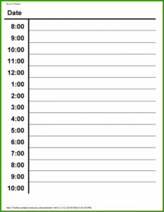 Free Hourly Appointment Calendar Template