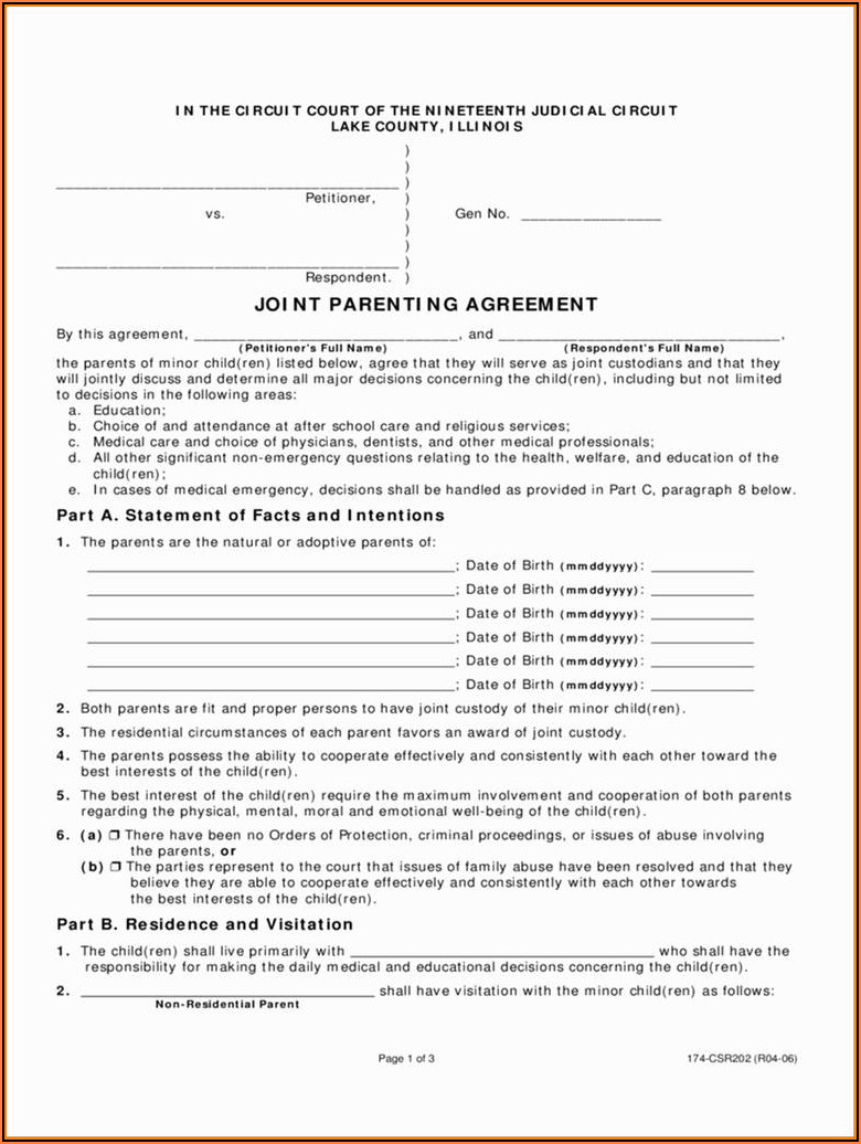 Free Legal Separation Forms Illinois