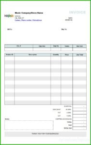 Free Microsoft Publisher Invoice Templates