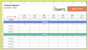 Free Monthly Employee Work Schedule Template Excel