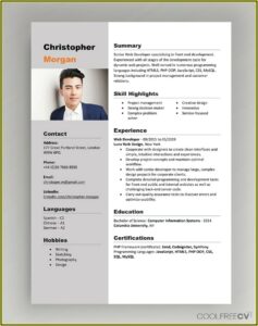 Free Ms Word Curriculum Vitae Template