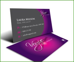 Free Nail Technician Business Card Templates