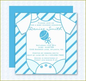 Free Onesie Baby Shower Invitation Template