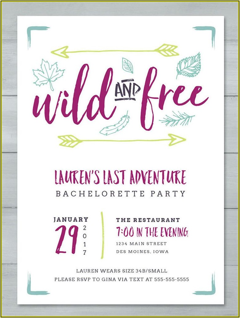 Free Online Bachelorette Party Invitations Templates