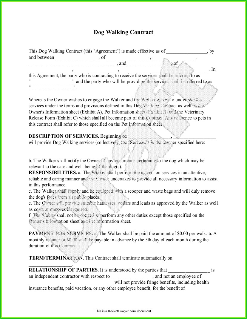 Free Pet Sitting Contract Template Uk
