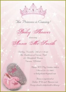 Free Princess Baby Shower Invitation Templates For Word