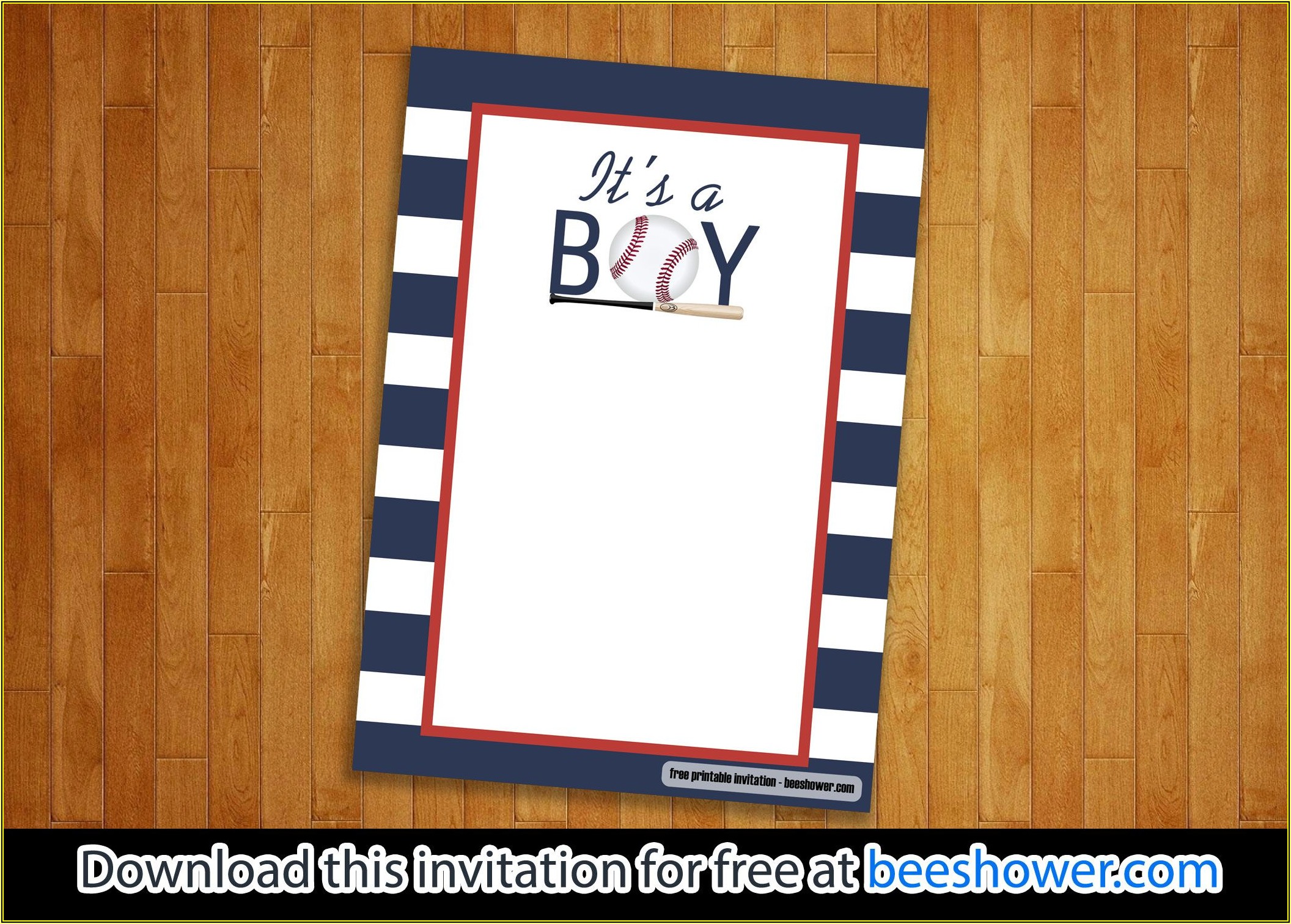 Free Printable Baseball Baby Shower Invitations Templates
