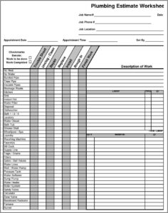 Free Printable Job Estimate Templates