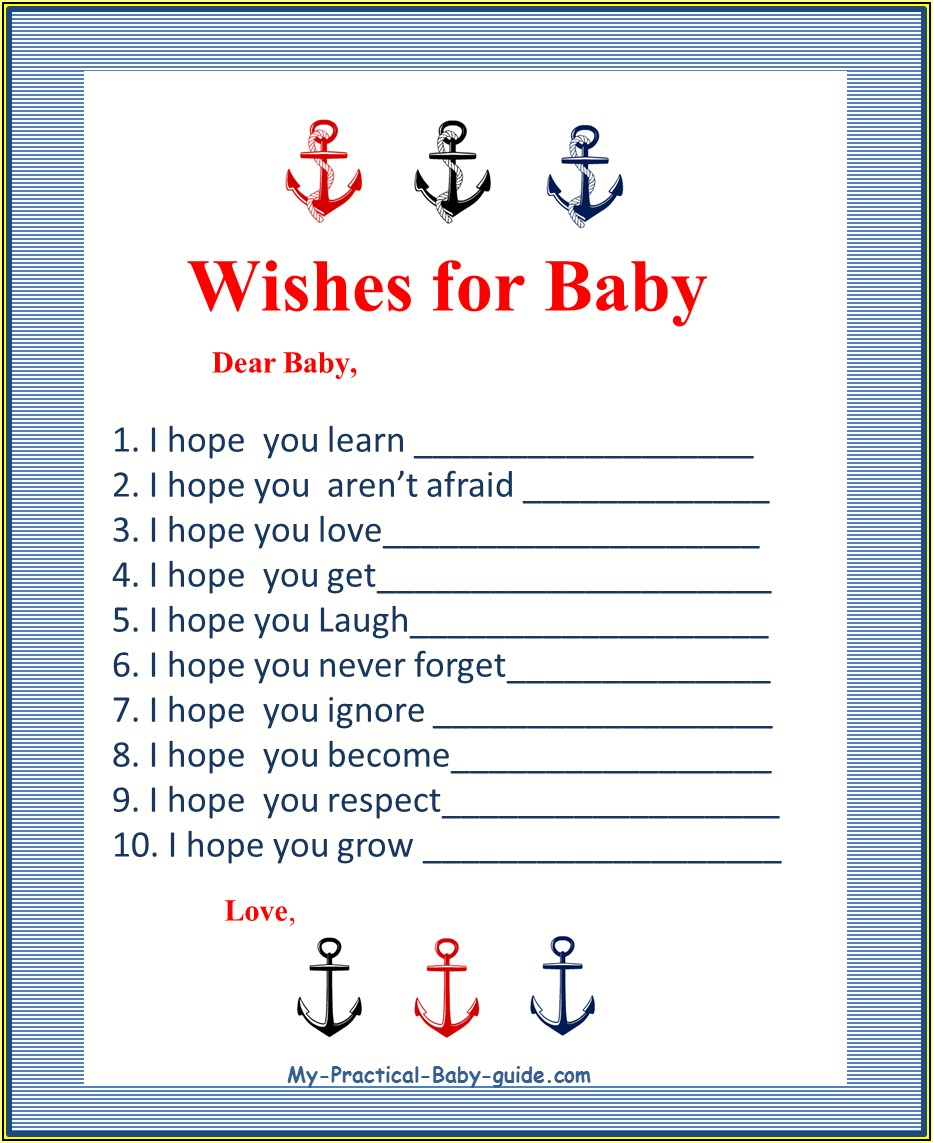 Free Printable Nautical Baby Shower Invitations Templates