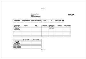 Free Printable Paycheck Stubs Template