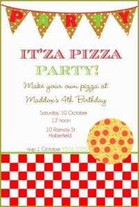 Free Printable Pizza Party Invitation Template