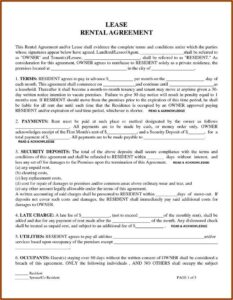 Free Printable Sublease Agreement Forms