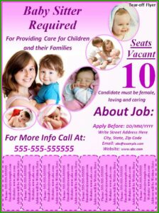 Free Printable Tear Off Flyer Templates