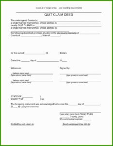 Free Quick Claim Deed Template